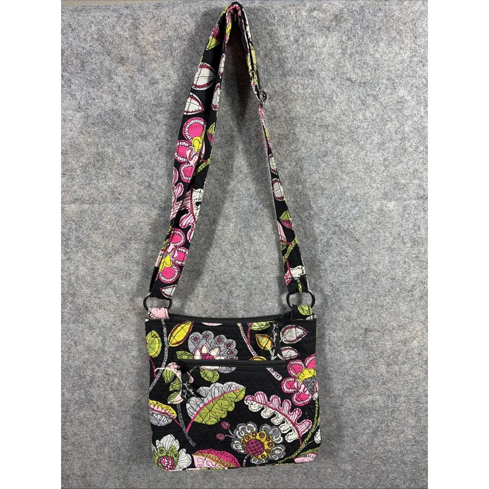 Vera Bradley Moon Blooms Triple Zip Hipster Crossbody Shoulder Bag Purse - Picture 1 of 13